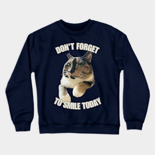 Snickers the smiling cat Crewneck Sweatshirt